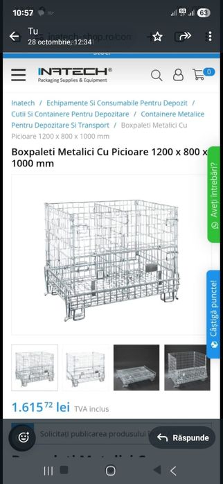 Box paleți cu picioare