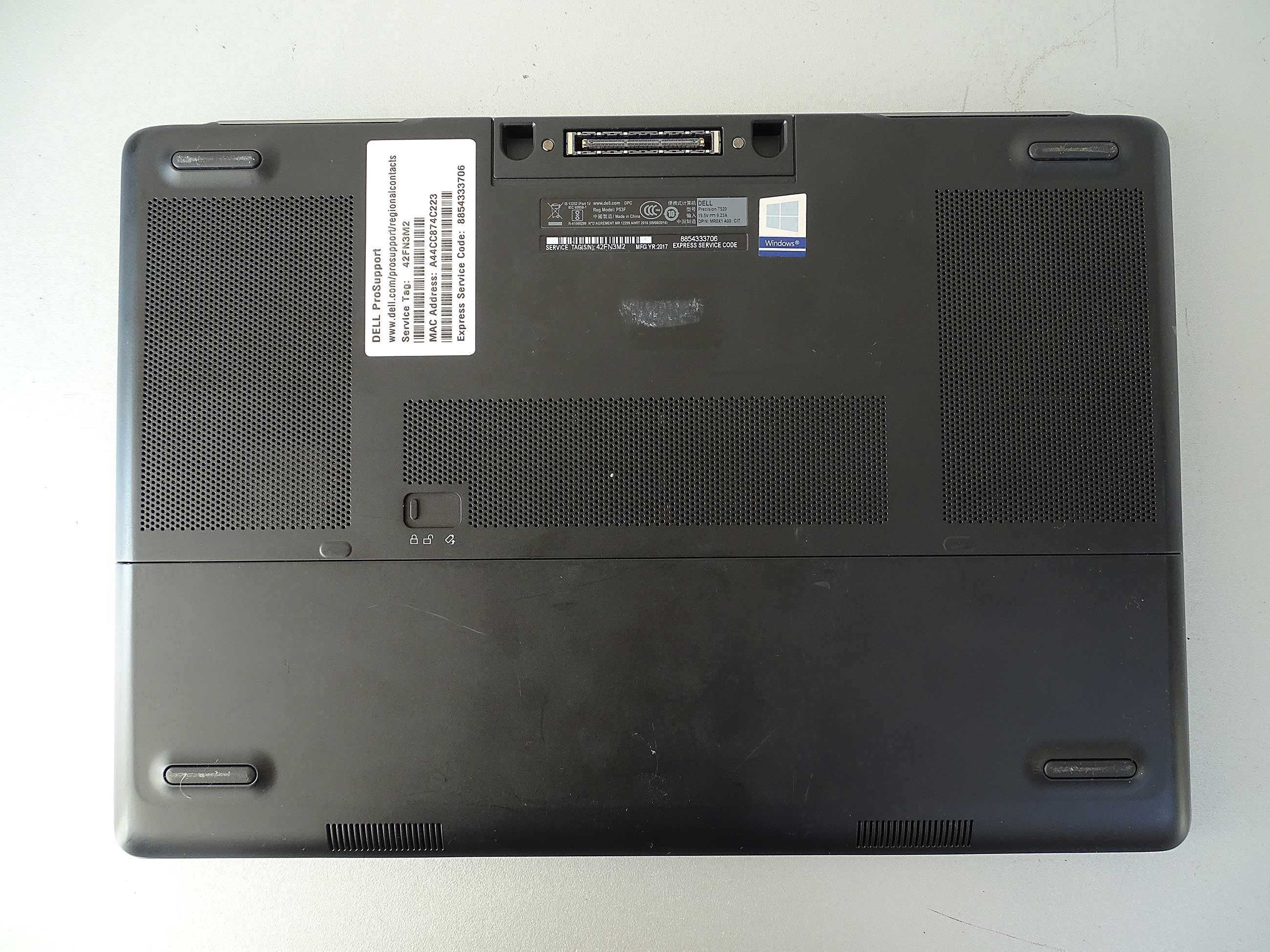 Dell Precision 7520  i7  RAM 16GB 1TB HDD 256 SSD