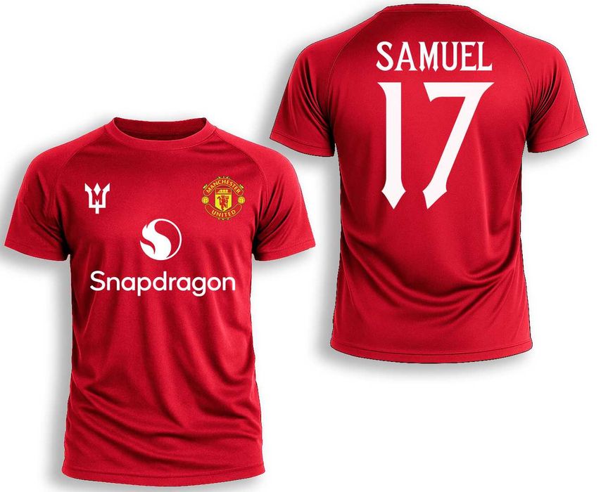 ФЕН тениски Манчестър / Manchester United с ИМЕ и НОМЕР по ТВОЙ избор!