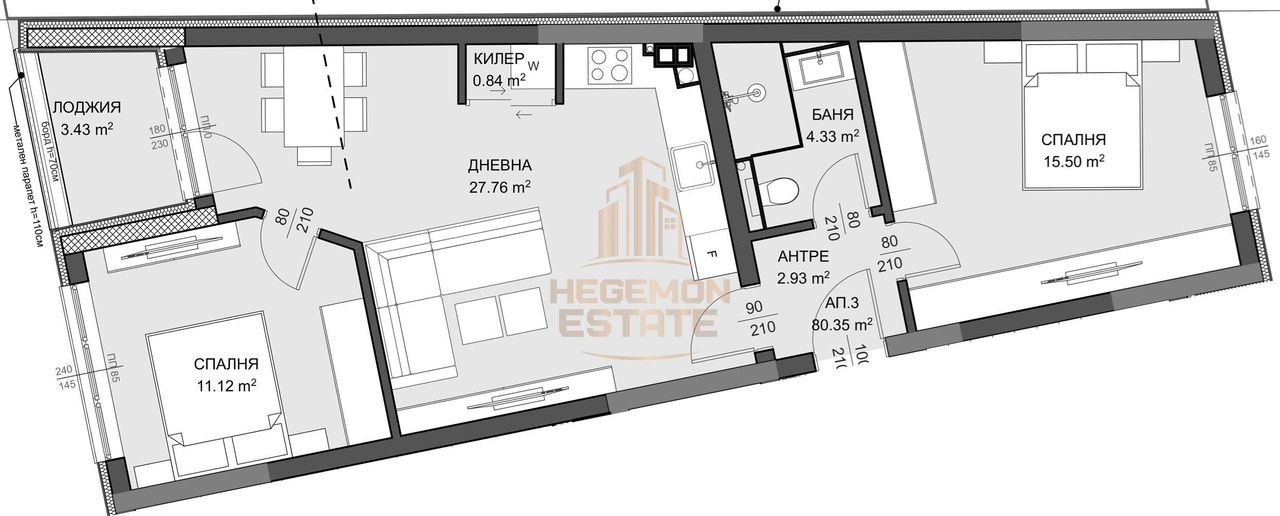 Продава се Тристаен апартамент в Варна, Възраждане 1 - 94 кв.м за 1453 €/кв.м - Снимка #1