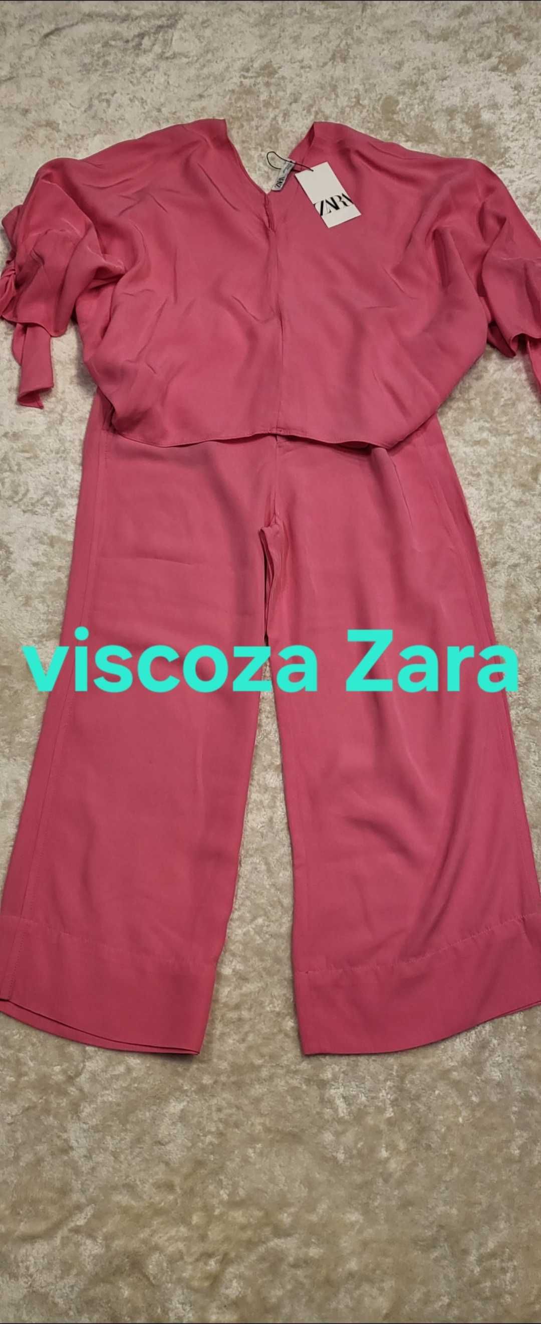 Set Zara roz din Viscoza, nou cu eticheta