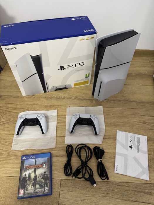 PlayStation 5 Slim, 2 manete, Factura/Garantie, Statie incarcare