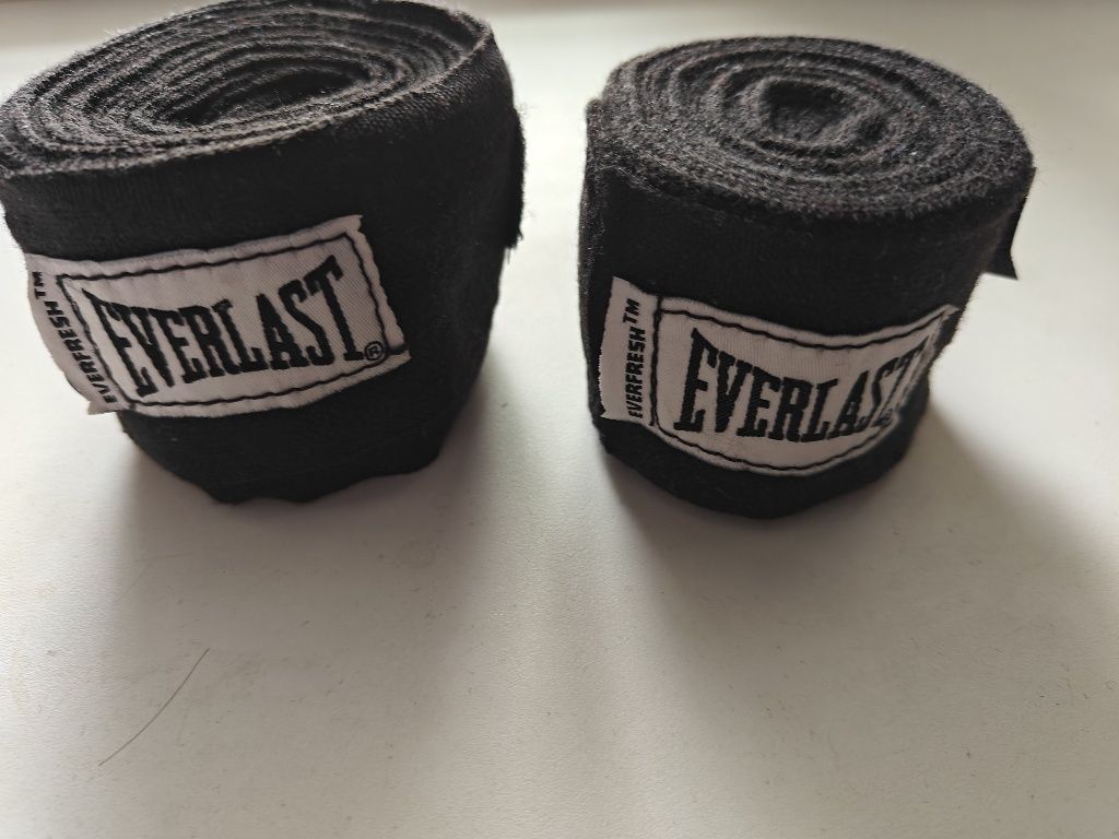 Боксерские перчатки Hukk Start 12 oz + Бинт Everlast 4.55м, 2шт