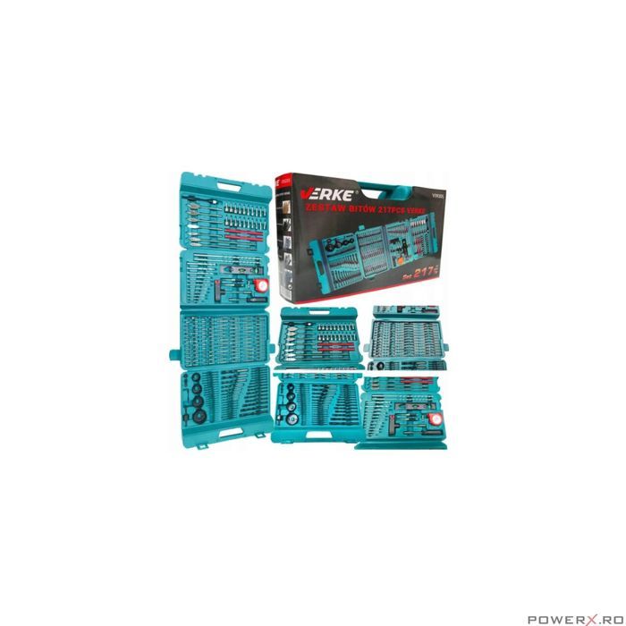 Trusa set 170 burghie metal, beton, lemn Verke