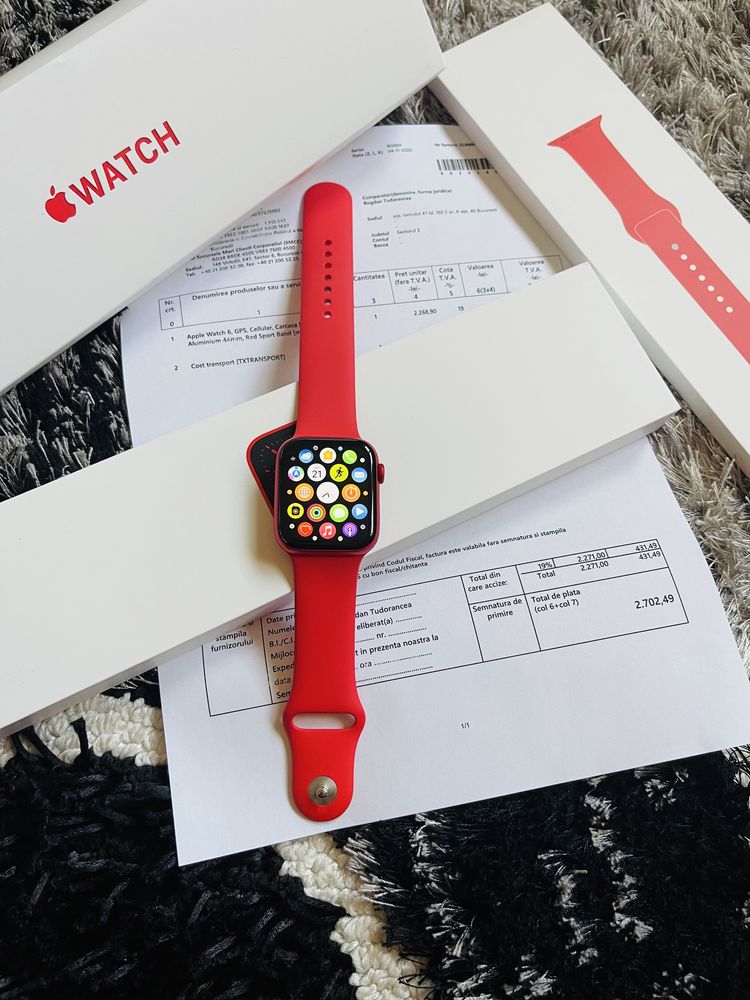 Apple watch (iWatch) Seria 6 (GPS+CELLULAR) 44mm Red Edition