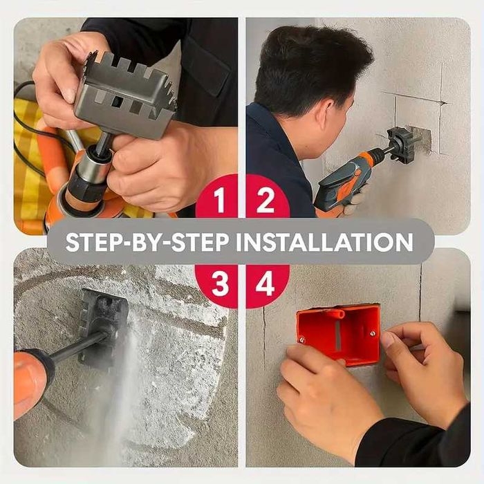 Carota dreptunghiulara pentru gaura in perete prize. Noua!