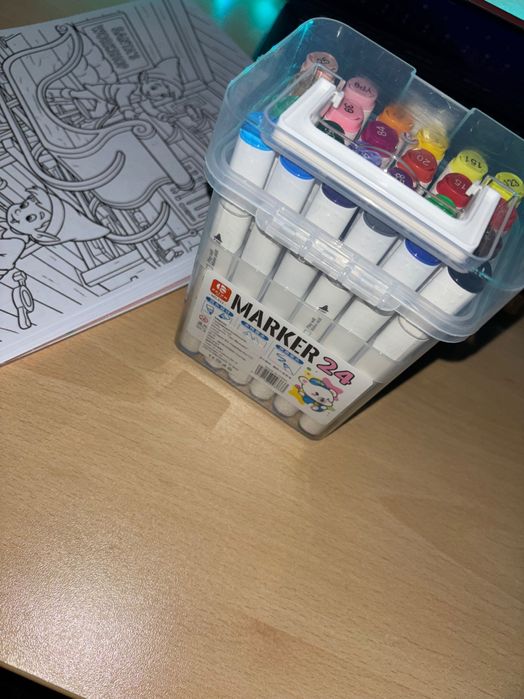 Професионални двустранни маркери TWIN MARKER – 24 цвята!