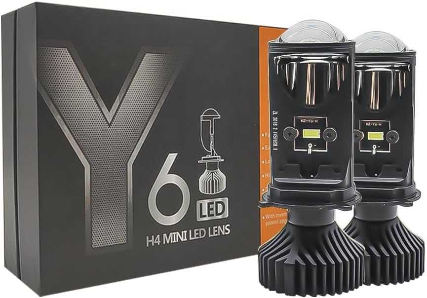 LED H4 Диодни Крушки 80W, 8000LM 2 бр. Ярка Светлина, Вентилатор 6500K