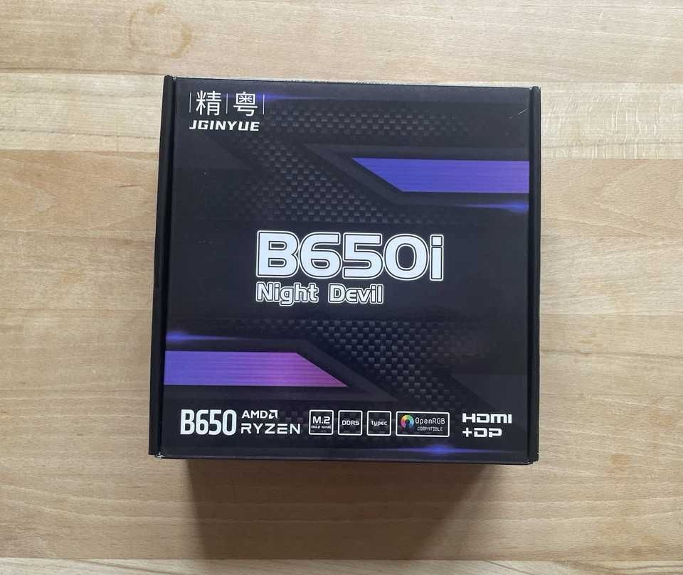 Дънна платка JGINYUE B650i Night Devil | AM5 Mini-ITX