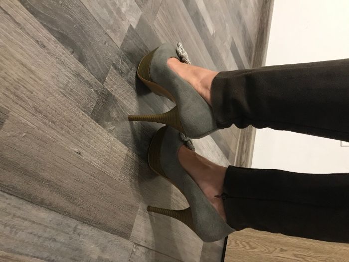 Pantofi gri piele naturala intoarsa