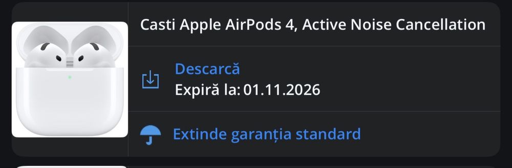 Apple Airpod 4 Active Noise Cancellation ANC