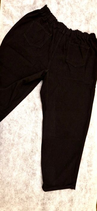 Черен дънков панталон, голям размер