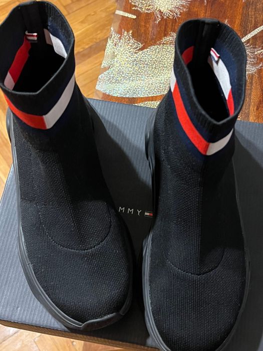 Ghete Tommy Hilfiger jeans, negre dama -fete originale