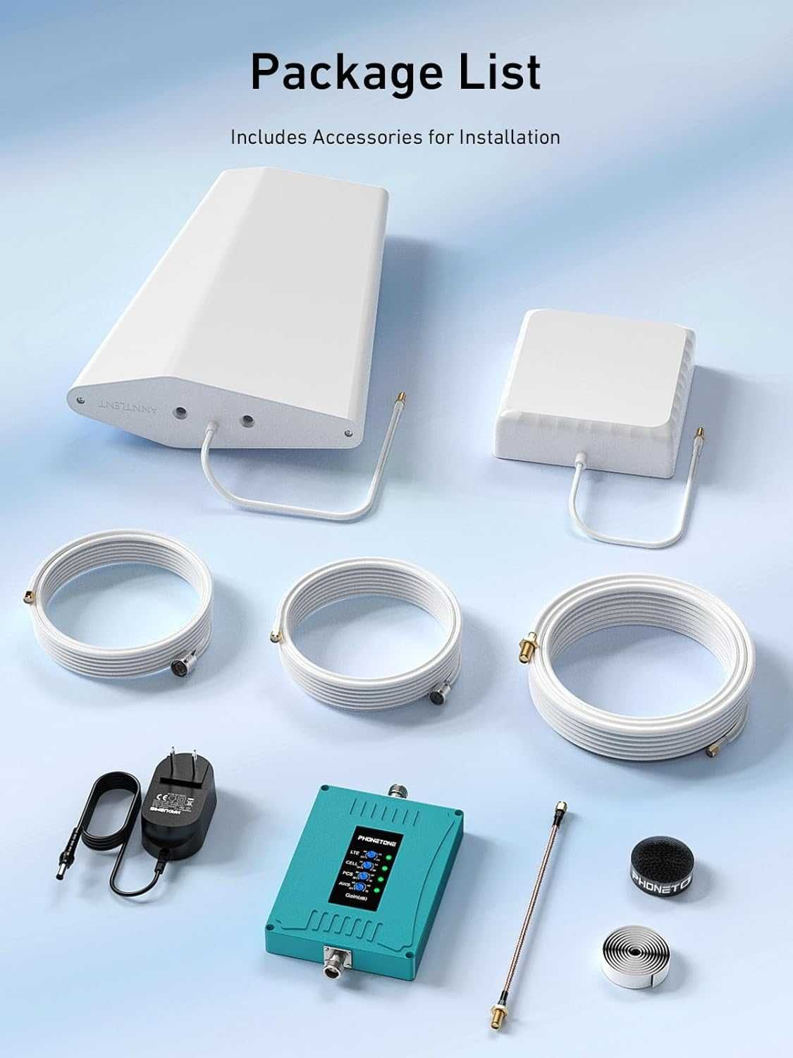 ЧИСТО НОВ усилвател за мобилен телефон Phonetone P30 до 5500 кв. 5G 4G