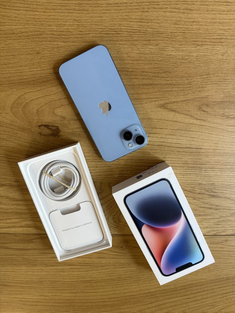 Бартер пврфектен iphone 14 128gb 96% blue