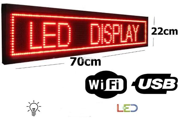Reclama Programabila Led 70 x 22 cm culoarea ROSU ALB VERDE
