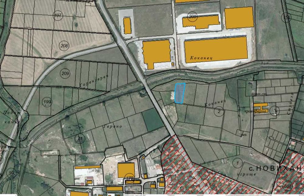 Продават се 2 съседни парцела между гр. Елин Пелин и Нови хан