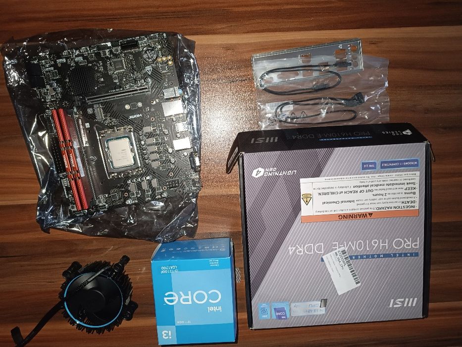 Комбо дъно Pro H610ME/I3 12100F/16 gb  ddr4/боксов кулер