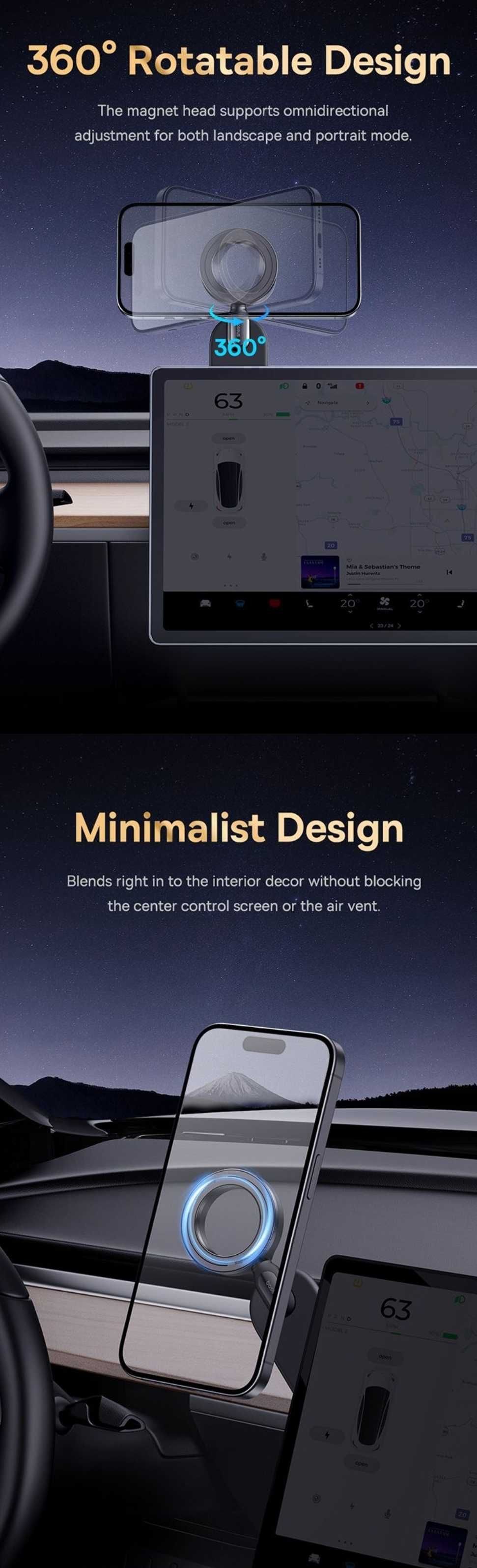 Baseus C02 Go Магнитный Авто Держатель MagSafe For iPhone 15 16
