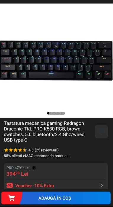 Tastatura Gaming Mecanica Redragon K530 PRO ca noua