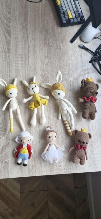 Вязанные игрушки, хлопок 100%
