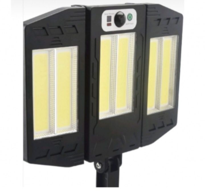 Lampa solara stradala tripla led cob 100watt IP 65 cu suport prindere