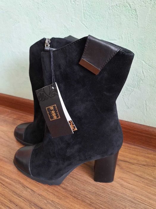 Новые Сапожки женские р 37, натуральная замша  бренд PALAZZO D'ORO cla