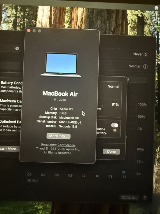 Laptop Mackbook Air  M1 8GB 13.3 500gb ssd