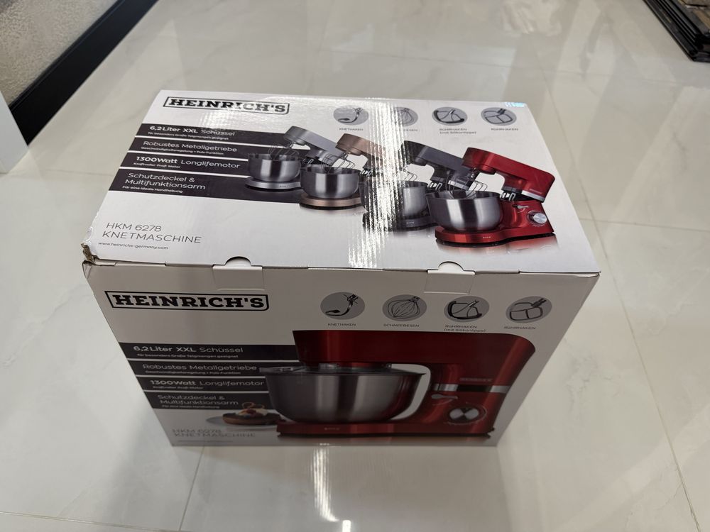 Чисто нов кухненски робот Heinrich’s HKM6278 6,2L (сребрист)