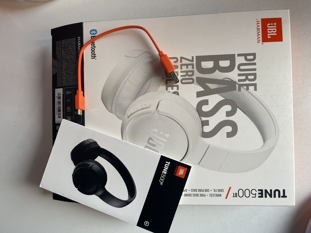 Casti JBL Tune 520BT, Bluetooth, On-ear, Microfon, alb