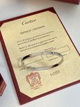 Brățară Cartier LOVE Slim 17 White Gold 24K Diamond