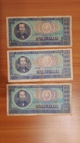 Bacnote românești 100 lei an 1966