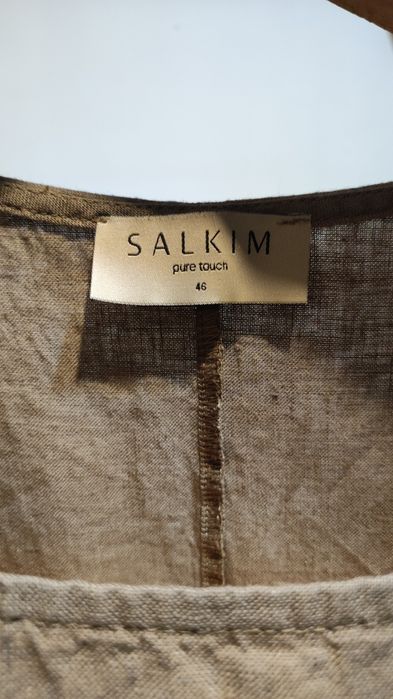 Рокля лен 100% доста дълга, с щампа