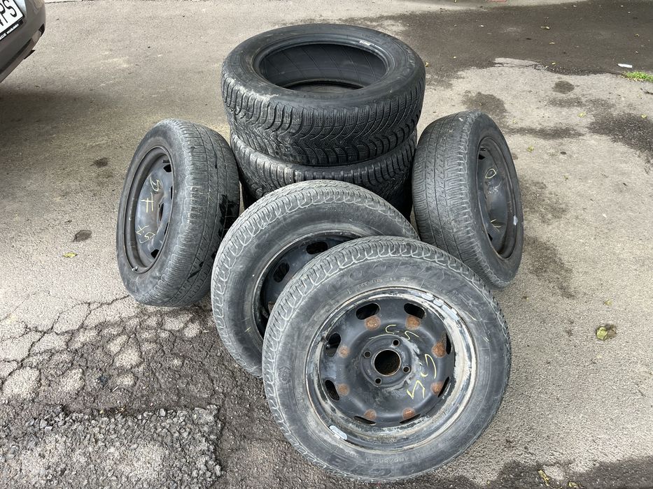 Vand set de cauciucuri cu jante Michelin vara si iarna 185/65R15
