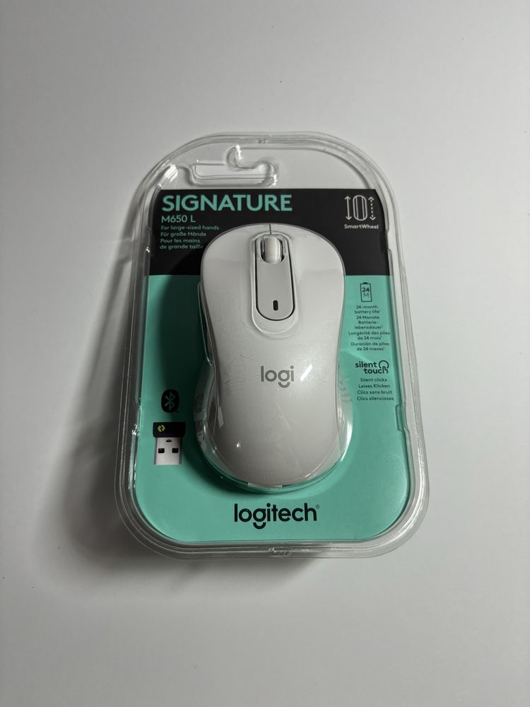 Mouse wireless Logitech Signature M650, Alb