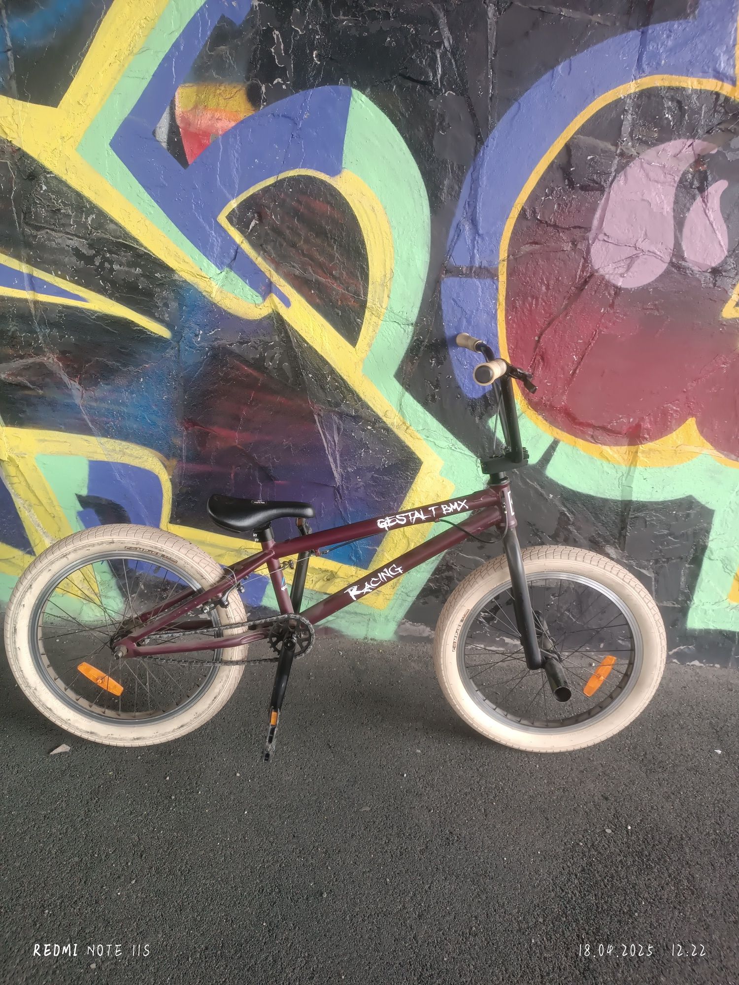Bmx gestalt racing темно бордовый