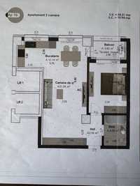 Apartament 2 camere , Concept 9, finisat ,cu loc de parcare