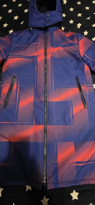 Geaca Iarna Roș-albastră