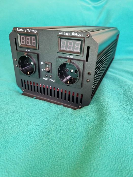 Инвертор Висок клас 2000w/4000w 12v - 220v ПЪЛНА СИНУСОИДА Солар батер