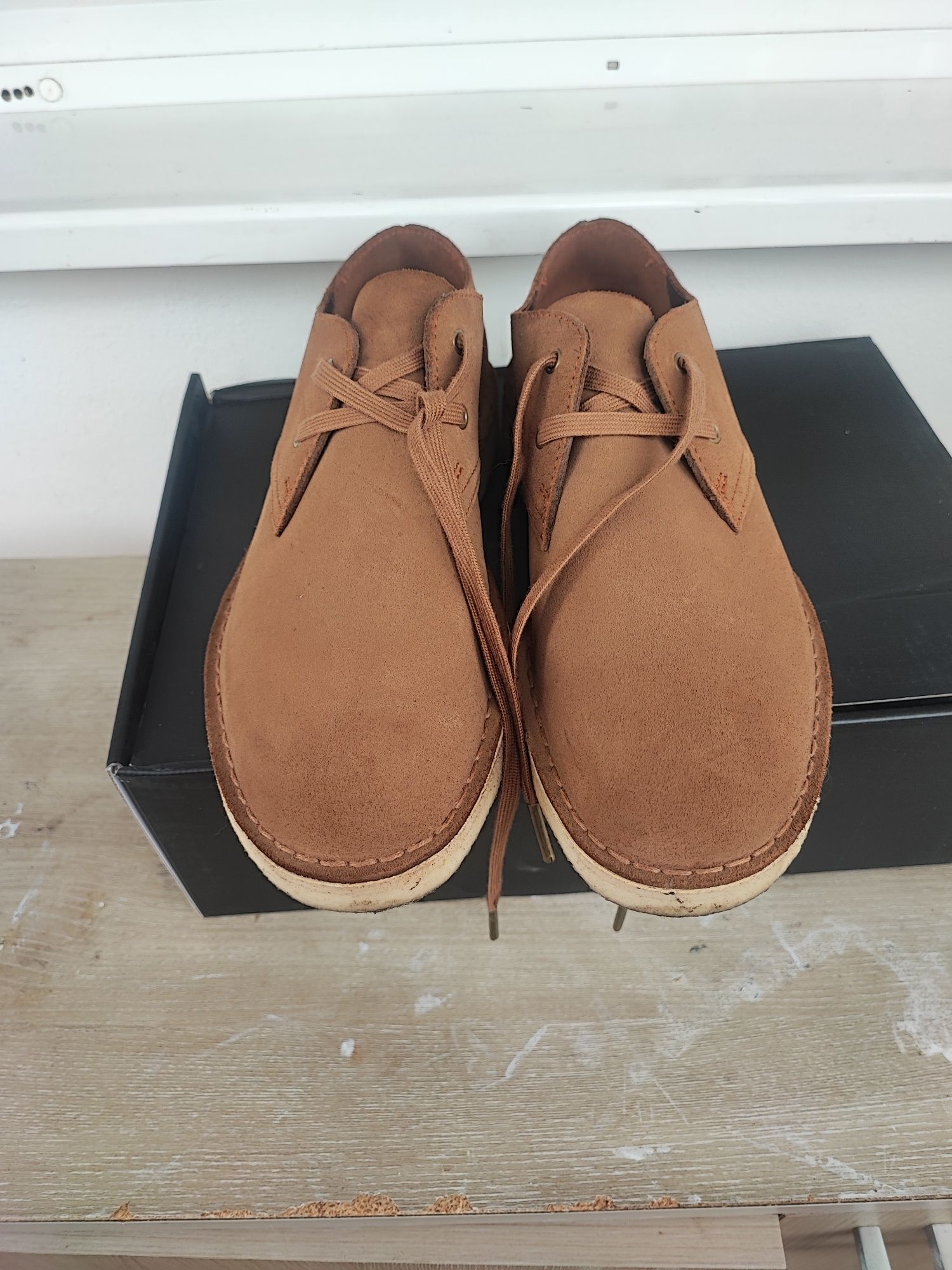 Pantofi casual Clarks, piele naturala, 42, maro,  noi, nepurtati