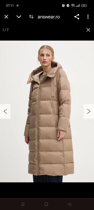 Marc O'Polo geaca de puf
femei, culoarea bej, de iarna,