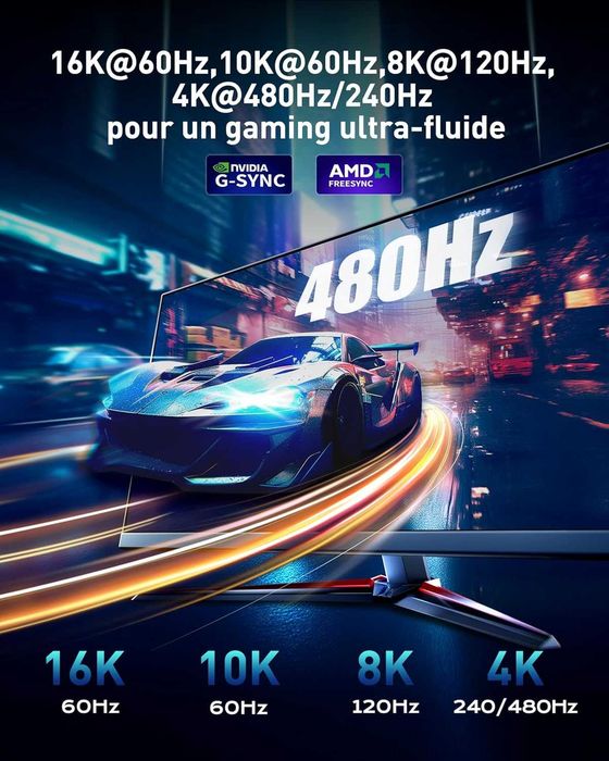 Cablu Maxonar 16K DisplayPort 2.1,5m,16K-60Hz,HDR10,FreeSync,G-Sync