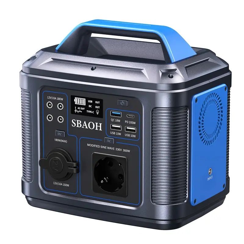 Захранваща Станция Преносима SBAOH 300W/296Wh – Соларен Генератор