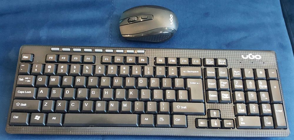 Клавиатура и мишка uGo ETNA CW110, безжични, 800-1600 DPI, USB, черни