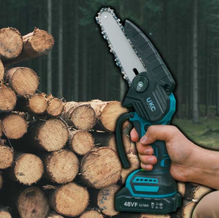 Акумулаторен ТРИОН ЗА ДЪРВО И КЛОНИ UKC 48V КОМПЛЕКТ + 2 вериги