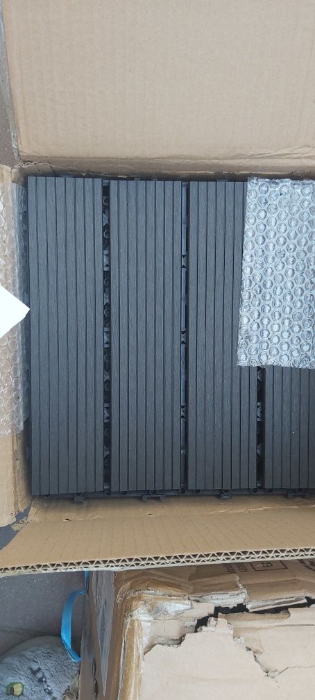 Plăci de terasă SAM WPC Plastic, Set de 11 pentru 1 m², dim placa 30 x