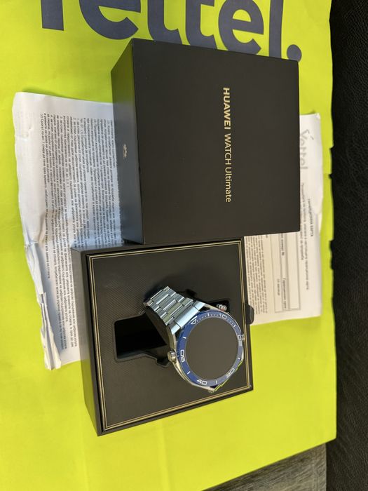 КАТО НОВ 49mm Huawei Watch Ultimate Гаранция Yettel 2027 г. Blue