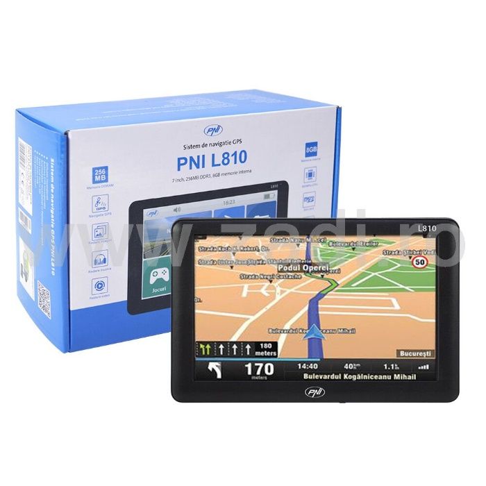 GPS cu ecran 7"-harti, program, camere radar actualizate-nou-garantie