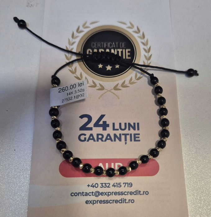 Bratara cu snur si bile/bile (AG32 B27532.1) 2 ANI GARANTIE!