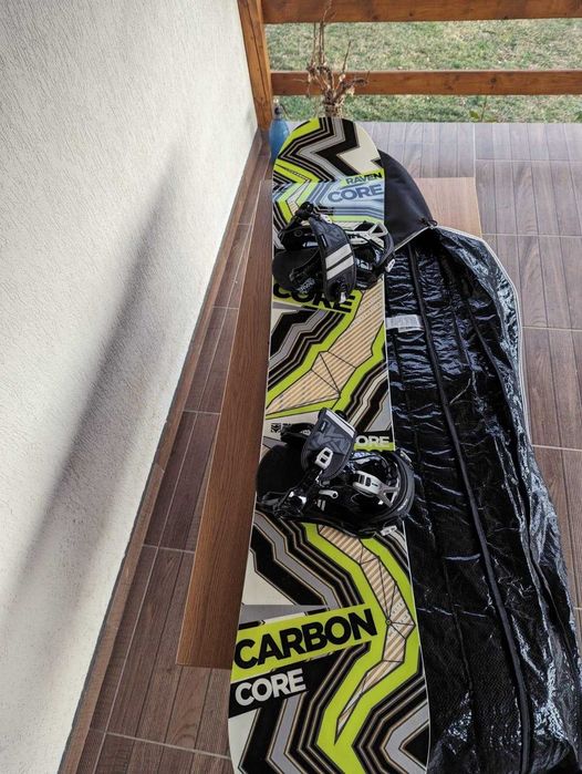 Placa Raven Core Carbon + Boots Salomon Black Titan